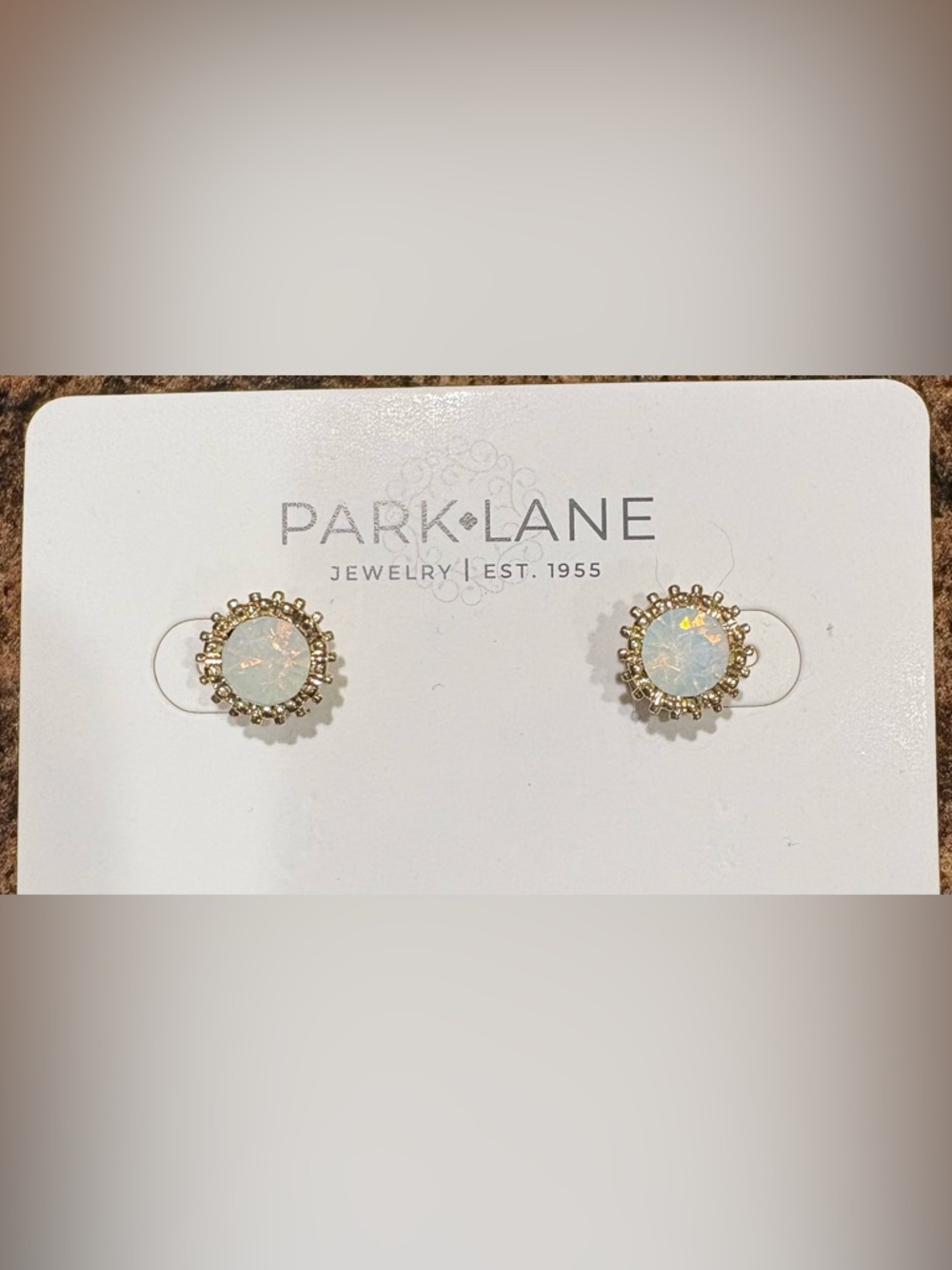 NWT Park Lane Opal stud earrings set in gold